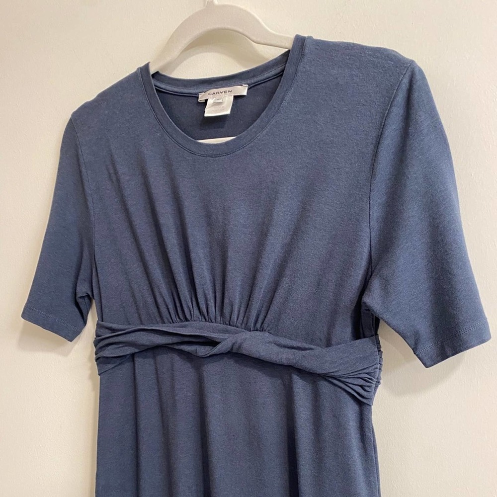 $489 Carven Dress Jersey Wrap Waist Size Large - Picture 6 of 15